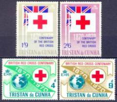 Centenário da Cruz Vermelha Britânica - Tristão da Cunha - 1970