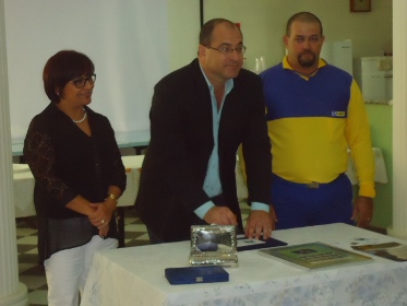 Gerson Francisco Quinhone, atuante membro da SOFIA, também obliterando