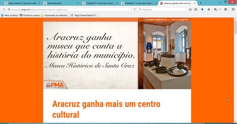 Cliquem na imagem e vejam a matéria com muitas fotos no site da prefeitura de Aracruz