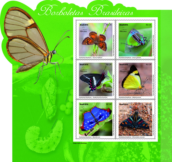 selo borboletas brasileiras